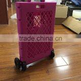 Plastic and Metal Folding Shopping Carts With Wheels Folding Carts thumbnail-2