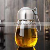 Glass Cute Water Bottle With Tea thumbnail-1