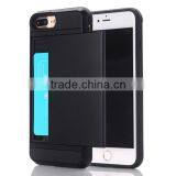 Slide Cover Card Slot Phone Case TPU + PC Material Phone Hull for IPhone7 7plus thumbnail-6