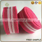 Popular Natural Jute Wired Fabric Lace Ribbon Bow thumbnail-2