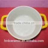 Fun Yellow Glazed Soup Bolw Ceramic Glazed Bowl / Decorative Bowl thumbnail-2