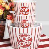 5pcs Popcorn Bowl Set, Stoneware With Decal thumbnail-4