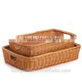 Cheap Wicker Serving Tray Set of 2 thumbnail-1