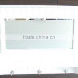 White Color Bathroom Shelf With Mirror And Hook thumbnail-1