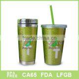 Gliter Paper Insert Mug and Plastic Straw Mug thumbnail-1