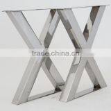 Marble Base Dining X Shape Table Bases Stainless Steel Leg thumbnail-1
