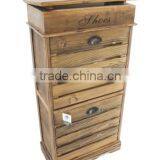 2015 Modern Designs 4 Layers Brown Wood Shoe Rack thumbnail-1