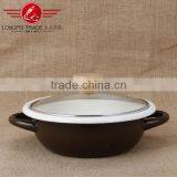 Eco-friendly Kitchenware Enamel Cookware/ Enamel Crock Pot With Glass Lid thumbnail-2