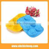 Flower Silicone Cake Mold, 6 Cavity Baking Soap Mold, Silicone Cake Bakeware thumbnail-3