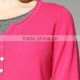 KNITTED WOMEN LONG SLEEVE ROUND NECK BASIC 100%CASHMERE PULLOVER thumbnail-4