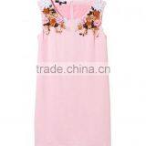 High Fahsion Stylish Sleeveless Round Beaded Flower Neck Design Pink Color Plus Size Women Clothing thumbnail-2
