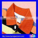 OEM High Quality Cotton 180g Orange Kids Striped Short Sleeve Polo Shirt thumbnail-2