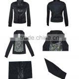 Fashion Spring Women Nylon and Pu Leather Jackets thumbnail-6