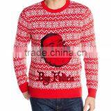 Men Red Sweater Red Santa Claus Pattern Christmas Clothes thumbnail-1