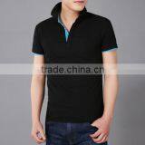 En's Custom Classical Fashion Solid Color Short Sleeve Slim Fit Men's Mesh Embroidered Polo Shirt thumbnail-3