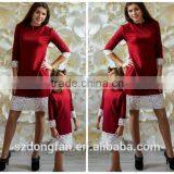 Mother Daughter Matching Dress Jersey Mom Baby Red Dress thumbnail-1