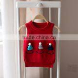 S32887W New Spring Korean Girls Knitted Baby Sweater Wild Kids Coat Cute Waistcoat thumbnail-5