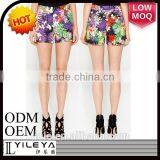 High End Causal Floral Ladies Wholesale Spandex Shorts Women thumbnail-1