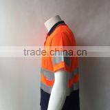 Hot Sale Mens Fluorescent hi Vis Protective Reflective Custom 3M Tape Safety Polo Shirt thumbnail-3
