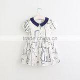 Short Sleeve Cartoon Printing Cotton Kids Clothes Girls Dresses Baby thumbnail-4