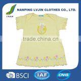 OEM Embroidery100% Cotton T-shirt for Baby Girl Fashional Style in 2016 Baby Clothes thumbnail-1