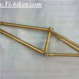 Golden Anodized Titanium BMX Bike Frame