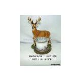 polyresin home decoration  deer candle holder