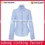 Sky Bule Many Buttons Long Sleeve Ladies Shirts thumbnail-1