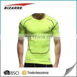 Custom Moisture Wicking Fitness Clothing Polyester Spandex Muscle Compression Gym Mens T Shirts thumbnail-2