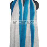 Gauze Pashmina Wool Shawl With Ombre Dye thumbnail-5