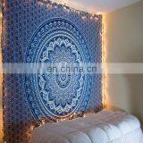 Blue QUEEN Indian Ombre Mandala Beach Throw Hippie Tapestry Bohemian Wall Hanging Blanket Tapestries Wall Decor thumbnail-2