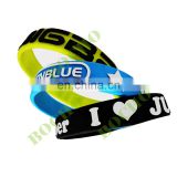 embossed and printed logo bracelet, customized silicone wristbands