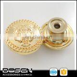 Cool Shinny Gold Jeans Button With 3D Tiger's Logo Embossed thumbnail-1