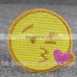 Custom Make Small Size Emotion Embroidered Patch, Cool Smile Emotion Patch