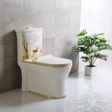 China Factory Direct Bathroom Luxury New Golden Toilet wc With Slow Down Good Quality Seat Cover
