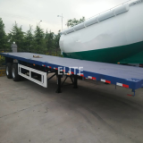 12.5m Container Semi Trailer 40ft 2 Axle Flatbed Trailer for Sale Low Price thumbnail-1