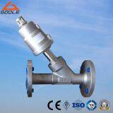 Нержавеющая стальная пневматическая угловая седловая клапанная арматура с фланцами в форме буквы Y (GAYASV) thumbnail-1