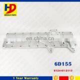 Heavy Diesel Engine Parts Engine 6D155 Oil Cooler Cover Part No 6127-61-2113