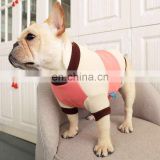 Small size Fat dog coat Pet dog cat bulldog stripe T-shirt Corgi Pug Clothes S M L simple free