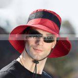 Summer Cotton Cap Wholesale Fishing Boonie Brim Sun Cheap Foldable Sun Custom Bucket Hat Safari Hat With Strings thumbnail-2