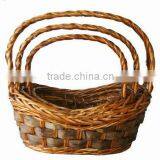 Handmade Roundwicker Baskets.oval Baskets.woodenchip Baskets.