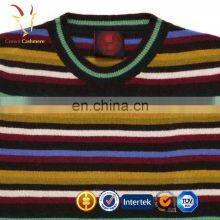 Women Fashion Striped Pullover Sweater Mongolian Cashmere Sweater thumbnail-3