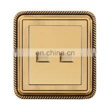 Type 86 UK/EU Standard Pop Socket The Wall Phone Socket Copper Wire Drawing Panel Sockets And Switches Electrical 16A thumbnail-3