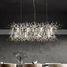 Modern LED Crystal Chandelier Light Pendant Hanging Lamp Dandelion Chandelier Lighting For Living Dining Room thumbnail-3