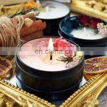 Private Label Aroma Fashion Flower Wedding Birthday Gift Set Tin Jar Pillar Natural Soy Wax Aromatherapy Scented Candles thumbnail-5