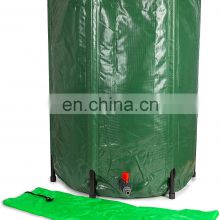 outdoor collapsible 4078/6070 flexible portable rain barrel pvc rain collector tank