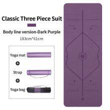 YiShengNuo Custom Print Eco Friendly Foldable Natural TPE Yoga Mat thumbnail-4