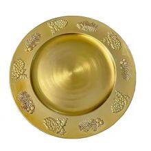 Plastic 13 Inch Elegant Wedding Gold Silver Round Charger Plates thumbnail-1