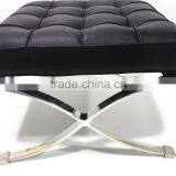 Stainless Steel X Frame Barcelona Ottoman thumbnail-3