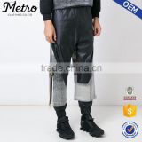 OEM custom motocross double layered patchwork track pants for men